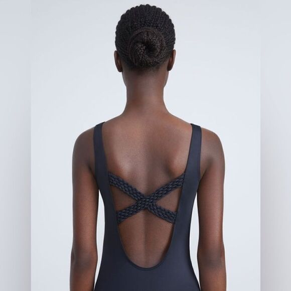 Lafayette 148 NWT L148 SWIM ONE-PIECE Deep Basil Size XS - Picture 3 of 11